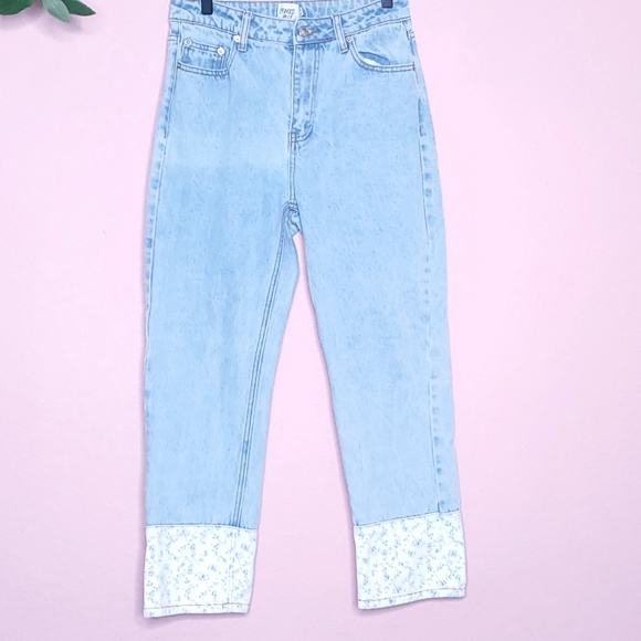 Princess Polly Floral Cuff High Rise Mom Jeans - Picture 3 of 14